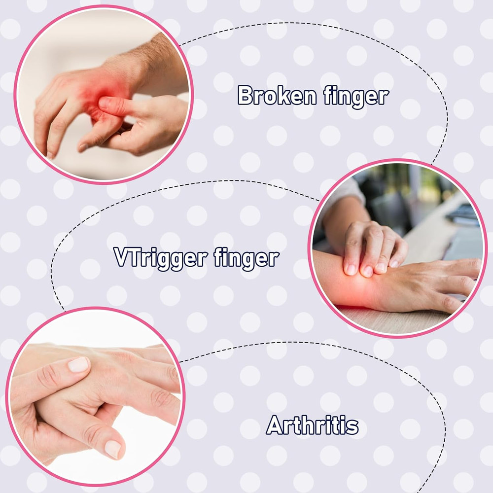 8 Pcs Upgraded Trigger Finger Splints Finger Support Braces Fingers Straighte...