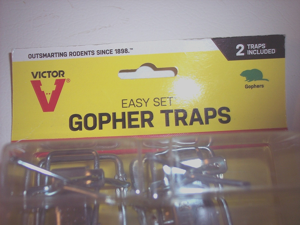 Gopher Traps Easy-Set Outdoor Gopher Trap Galvanized Steel 2-Pack
