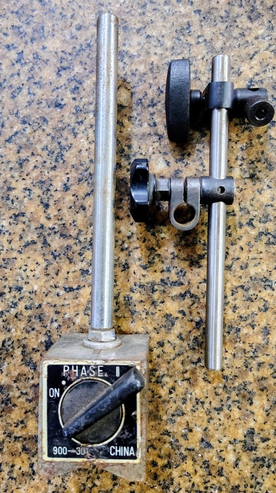 🗽 VINTAGE PHASE II MAGNETIC INDICATOR BASE MACHINIST/ TOOLMAKER