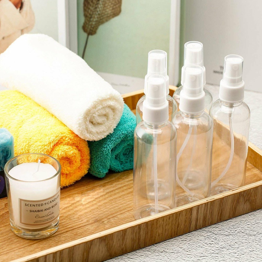 1~100PC 30ml/60ml Travel Spray Bottle Plastic Transparent Perfume Empty Atomizer