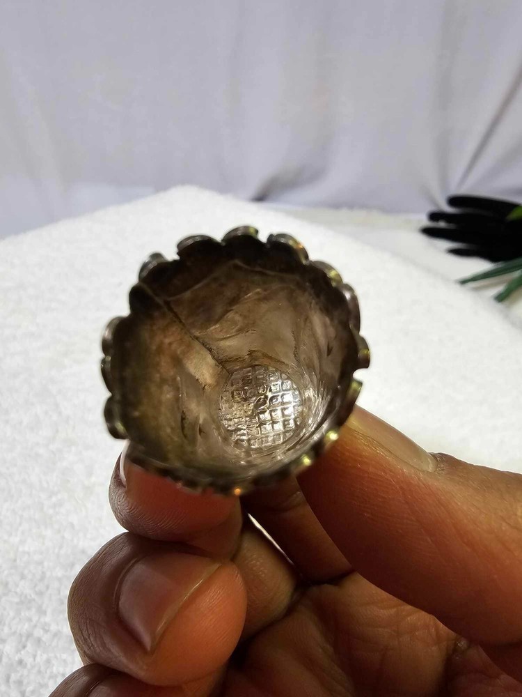 Vtg Sterling Long Thimble Art Deco - Tested