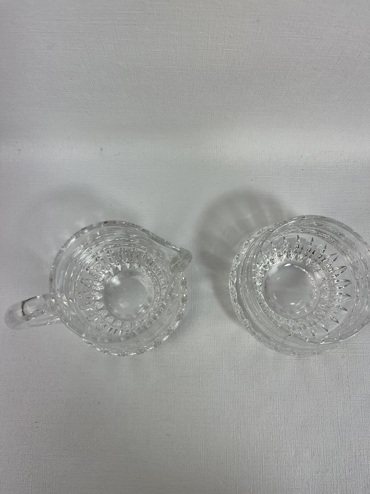Gorham Full Lead Crystal Stacking Sugar & Creamer