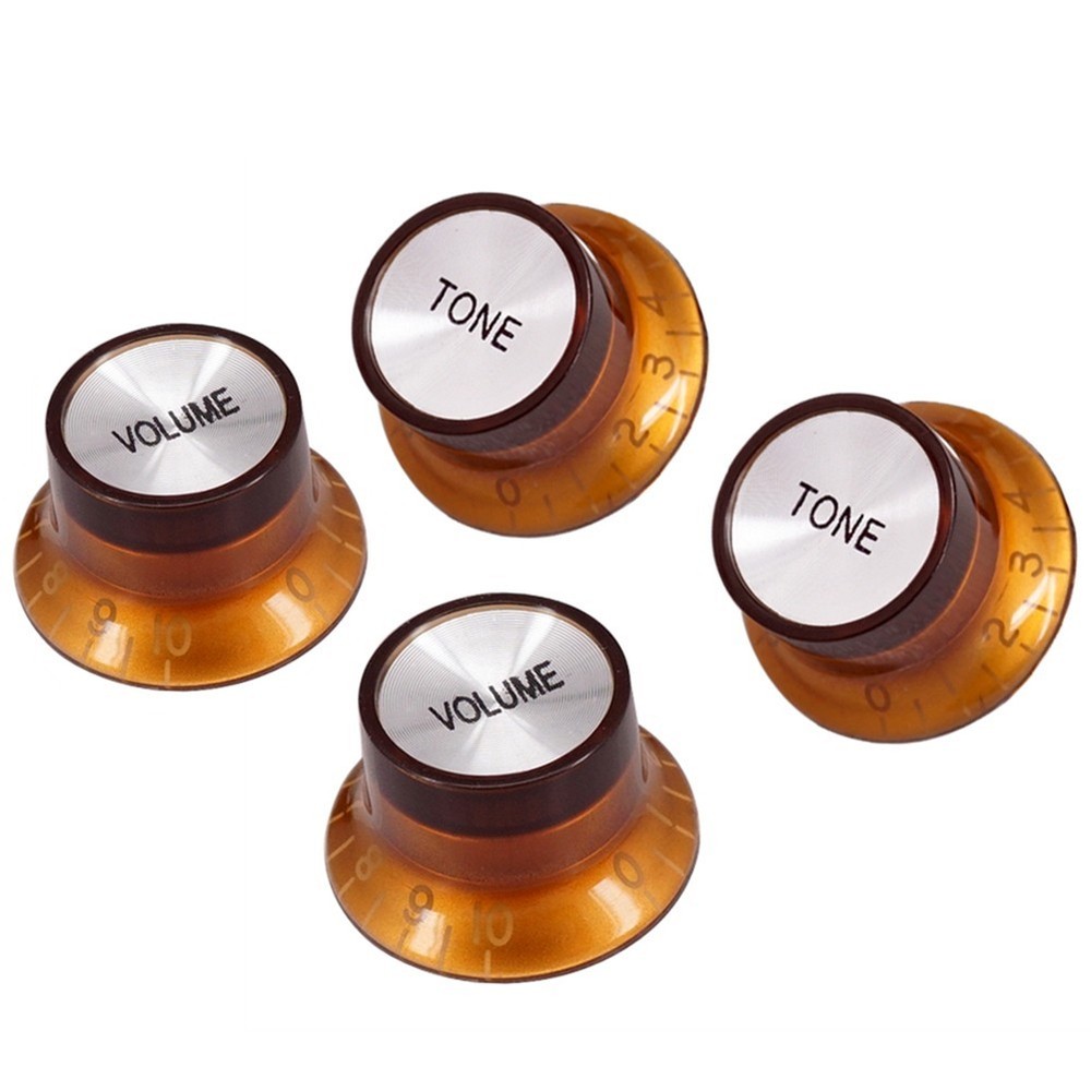 High Grade Aluminum Knobs 2 Volumes and 2 Tones Knobs for Electric Guitar