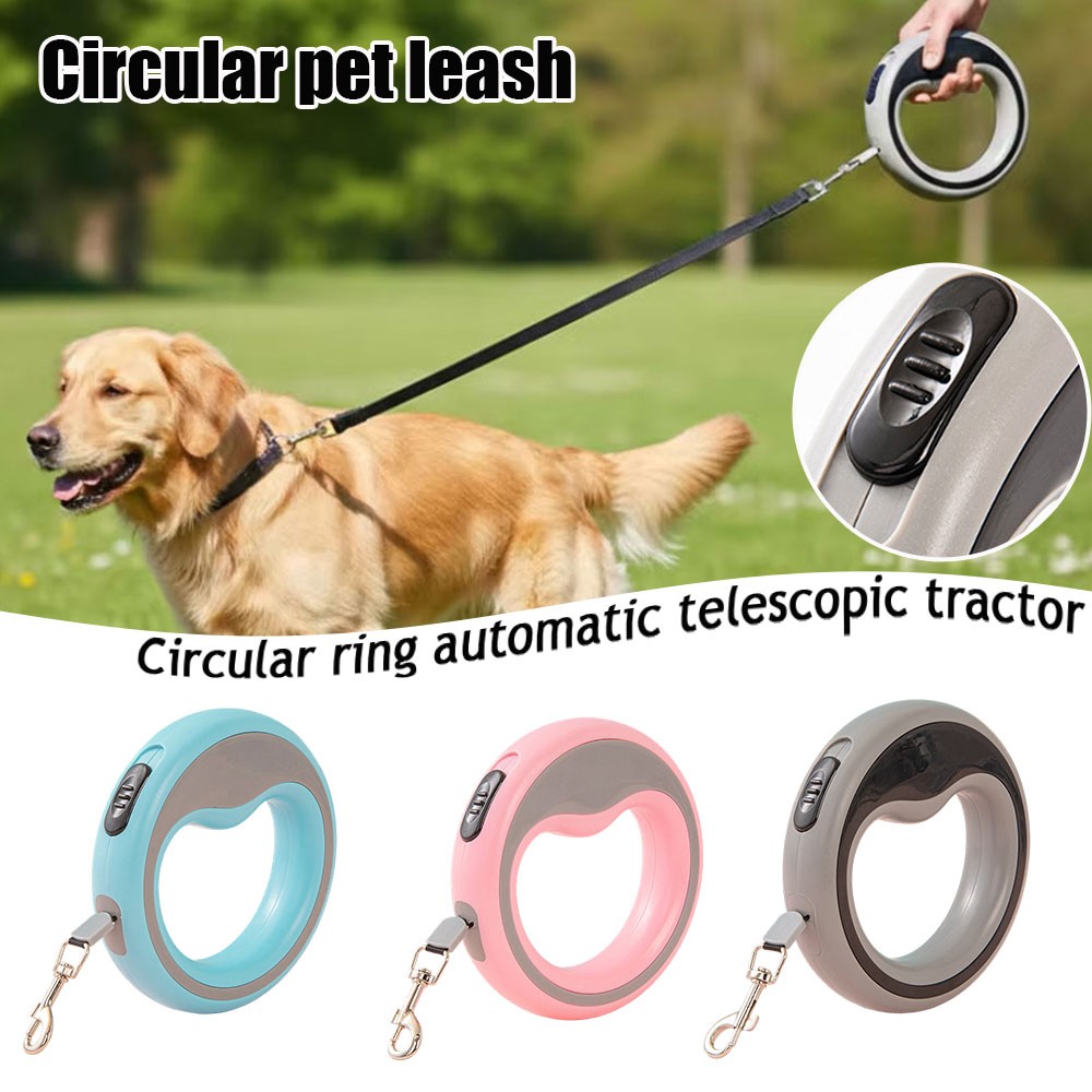 Retractable Dog Leash with Loop Handle: Automatic Extending Lead for Outdoor；