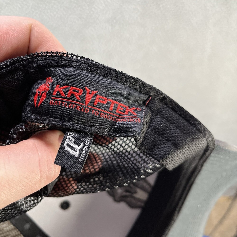 Kryptek Typhon Cap Hat Gray Camo Adult Adjustable Trucker Mesh