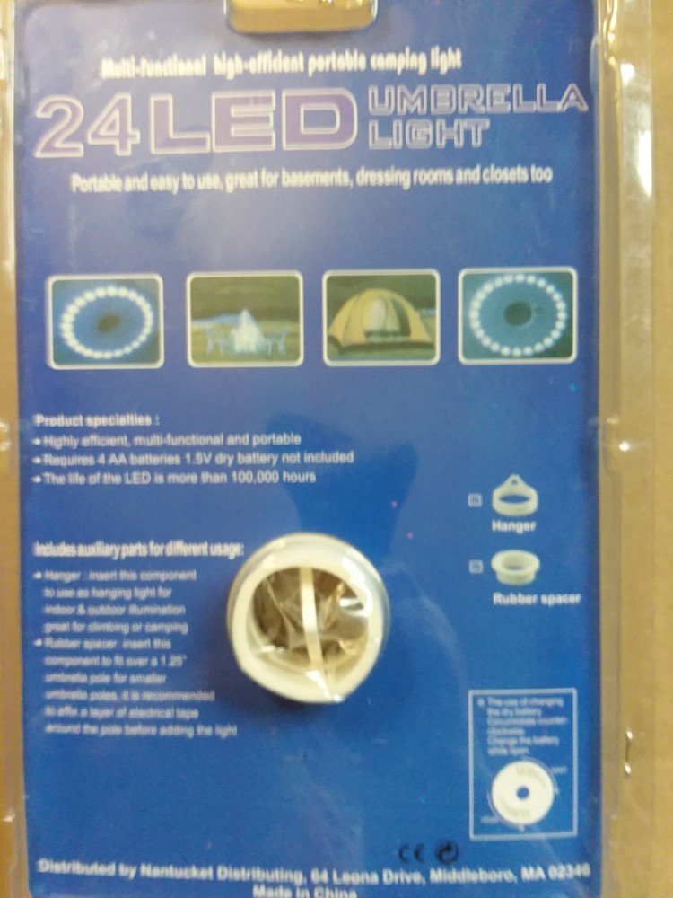 New In Package 24 LED Umbrella Light High-Efficient Portable Camping Light