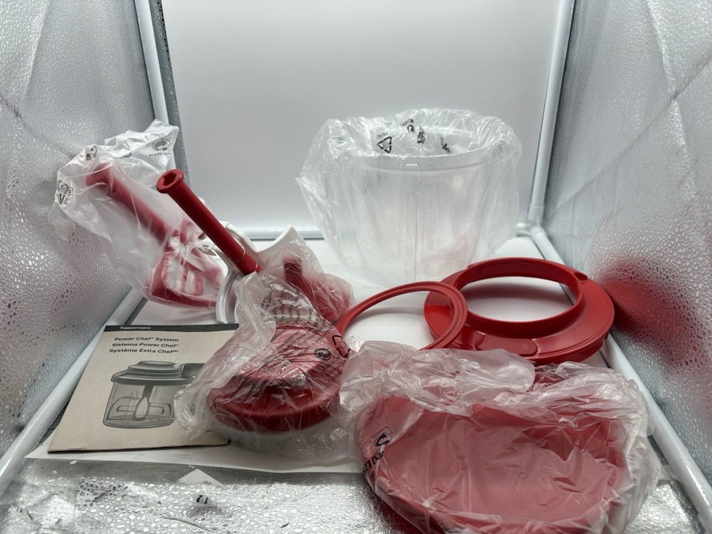 Tupperware Power Chef System Manual Food Processor Chopper w/ Blade &