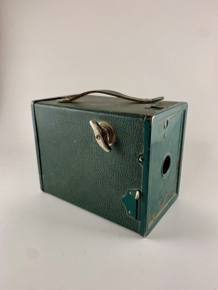 Vintage AGFA ANSCO Box Camera B2 Green Version Non-Working Antique