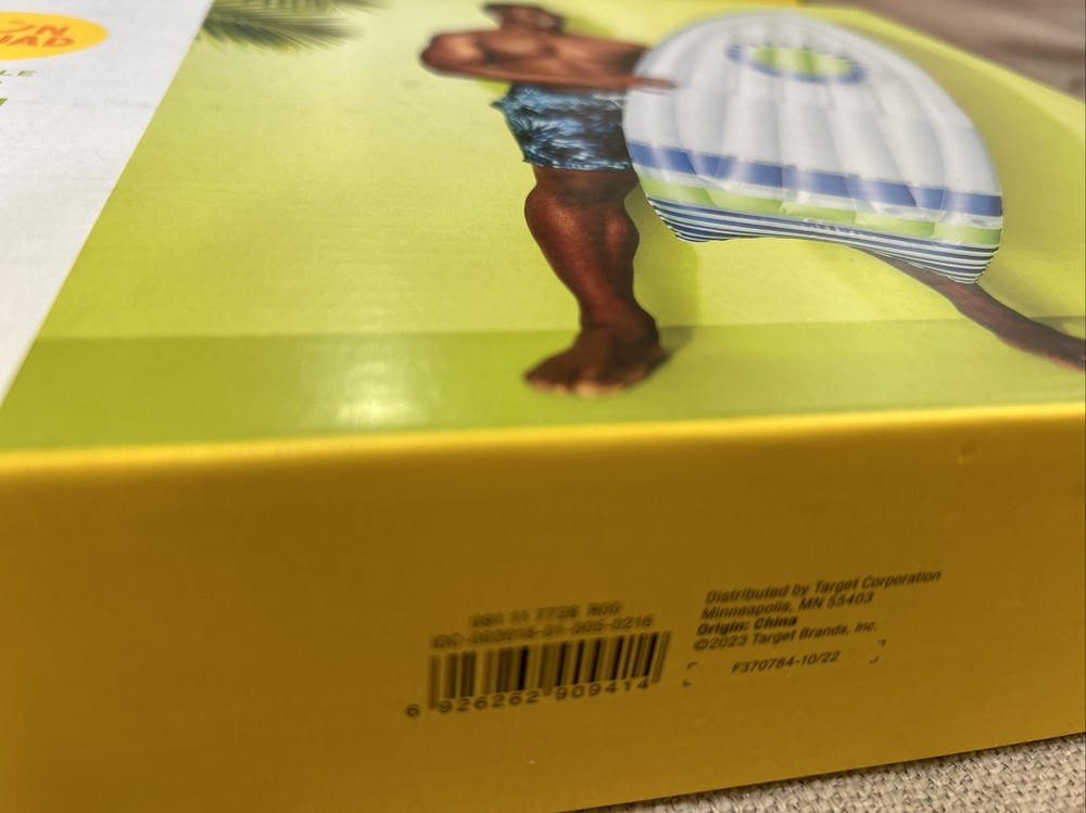 Sun Squad Surf Board Pool Float 5'9" Long NIB