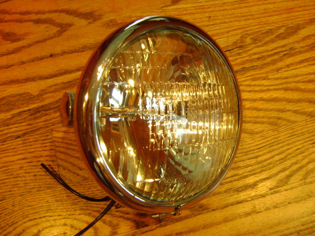 CUSTOM CHOPPER 12 VOLT SIDE MOUNT  HEADLIGHT 5 3/4" BSA TRIUMPH  HARLEY BOBBER
