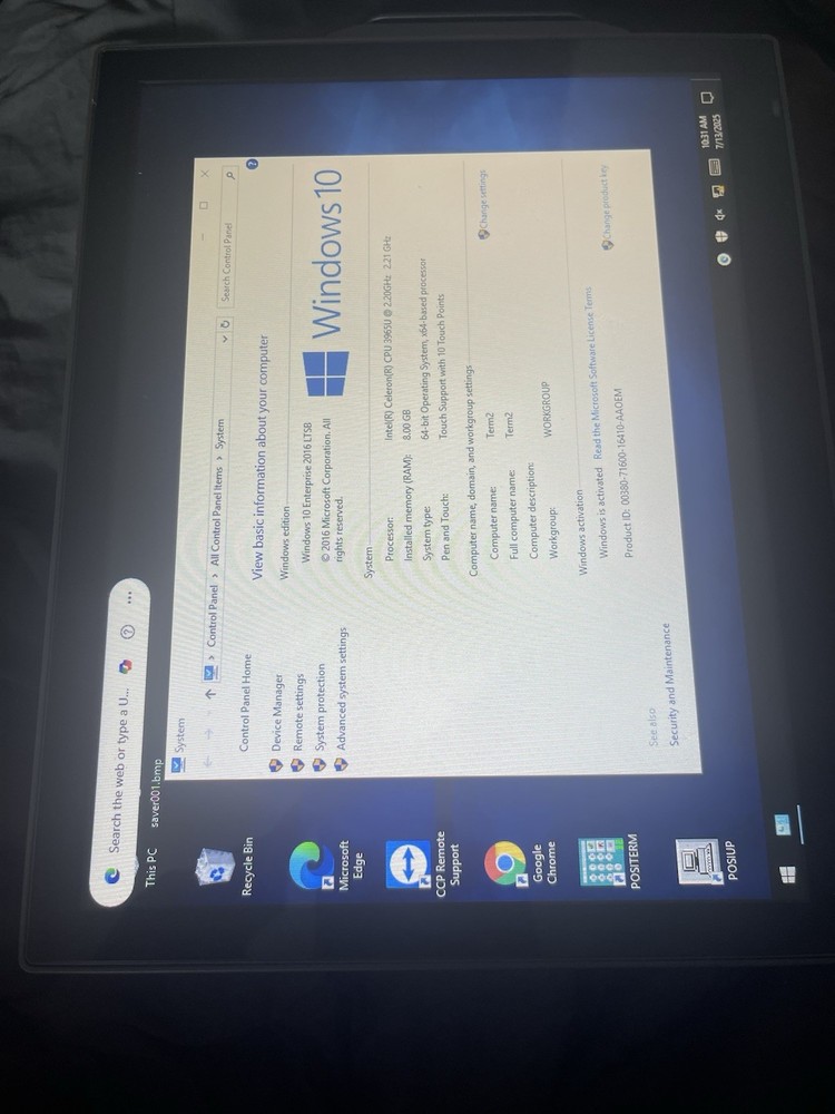 Shift 4 POSitouch XP-3685-HT 8GB RAM Windows 10 IoT with Card Reader And Adapter