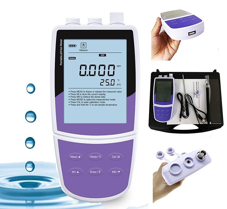 Lead Ion Meters Handheld Lead Ion Meter with Calibration Solution USB Interface