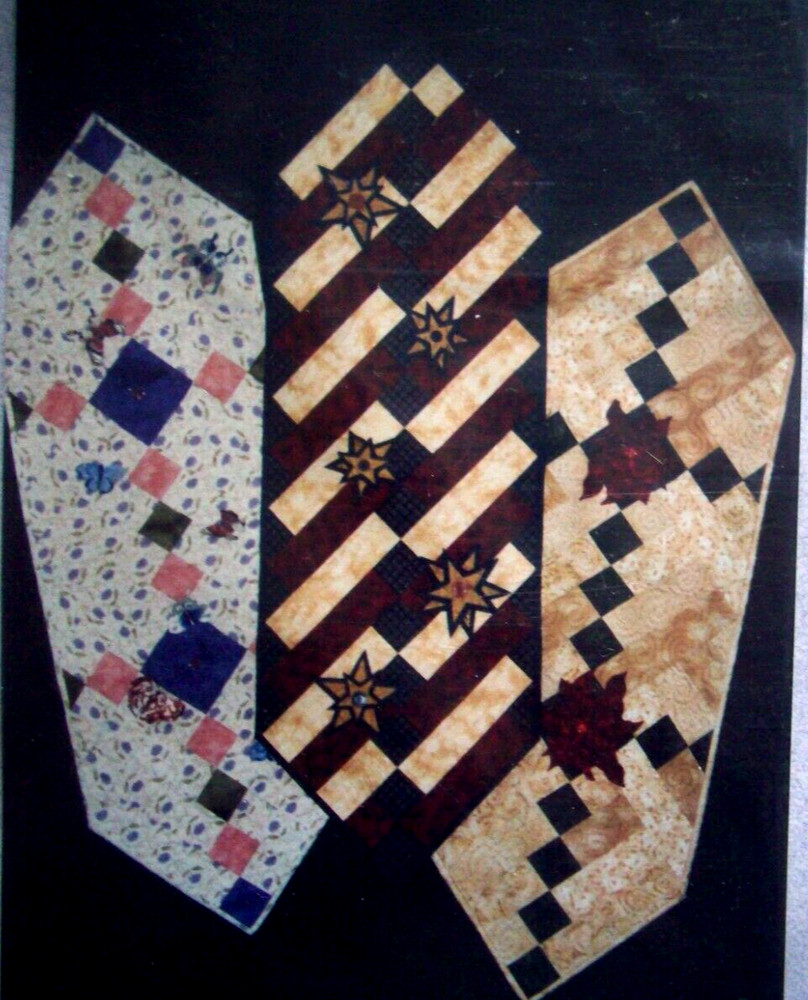 Seasonal Dimensions Table runners 3 designs traditional block quilt pattern *E