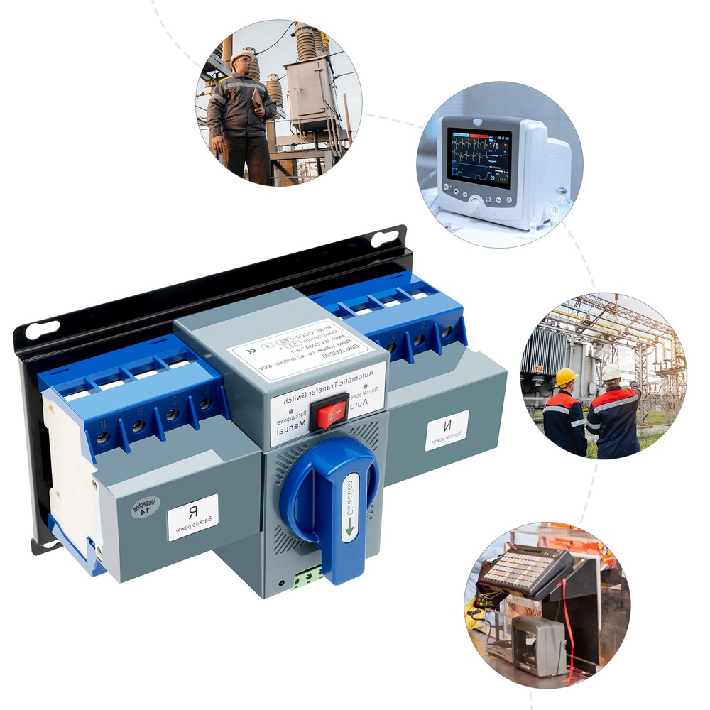 220V/63A 4-Pole Dual-Power Automatic Transfer Switch for Generator