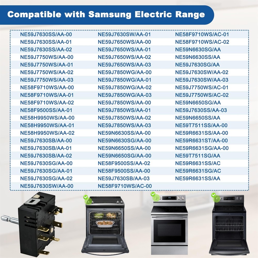 DG44-01006A Range Surface Element Switch with Samsung DG44-01006A Range Regul...