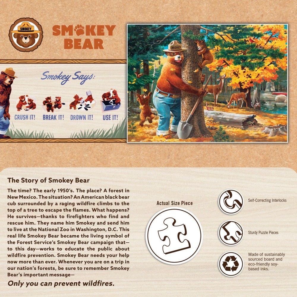 MasterPieces - Smokey Bear - 100 Piece Jigsaw Puzzle