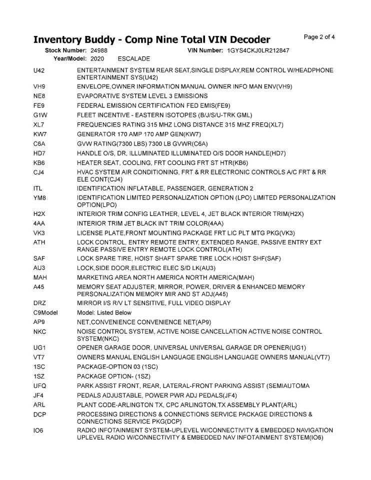 Fuse Box Engine Fits 15-20 ESCALADE 1540797