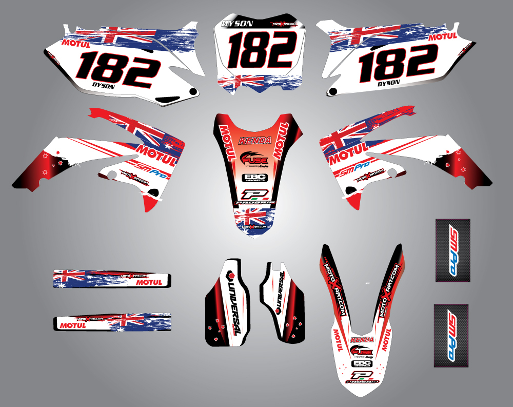 Full  Custom Graphic  Kit -AUSSIE PRIDE - HONDA CRF 250 - 2010 / 2012