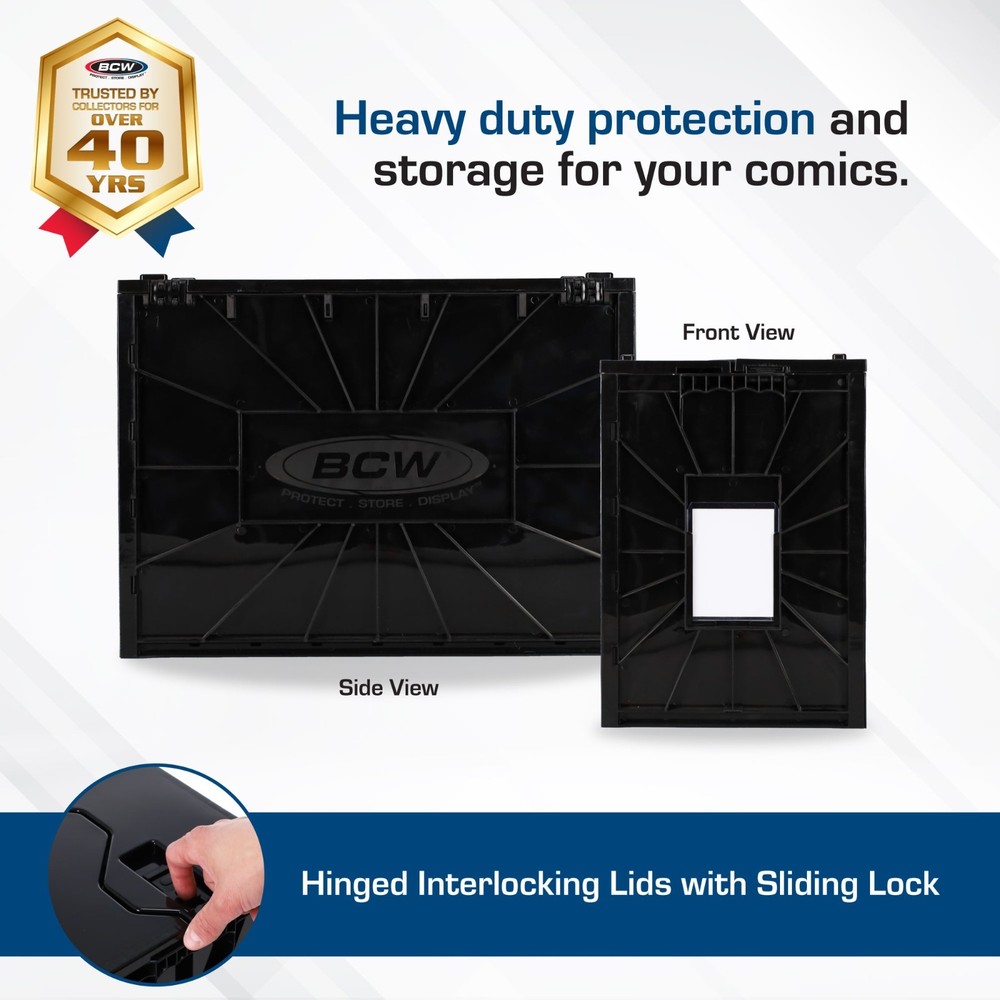 BCW Graded Certified Comic Book Storage Plastic Bin Stackable Box Heavy Duty