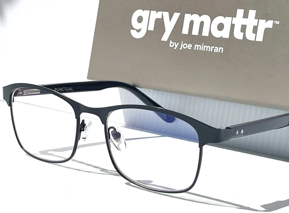 Gry Mattr DESIGNER READERS Mat Black Frame PUNCTUAL Blue Light Blocking Eyewear