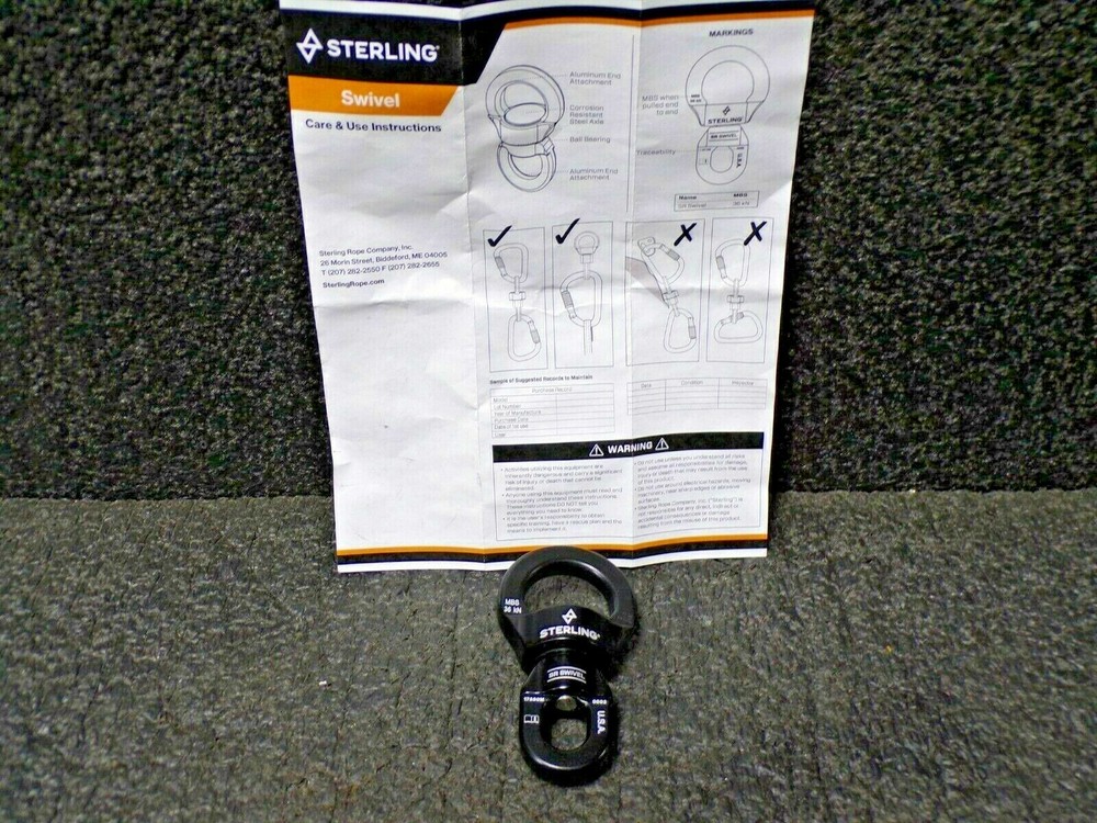 STERLING ROPE SR SWIVEL BLACK (DC)