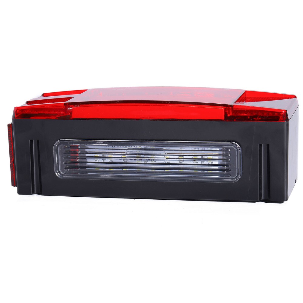 Left+Right LED Submersible Trailer Boat Rectangle Stud Stop Turn Tail Lights Kit