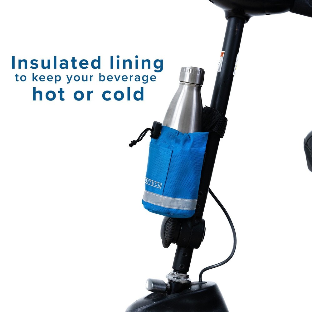 Blue Unbreakable Universal Cup Holder for Mobility E-Bikes/Walker/Stroller