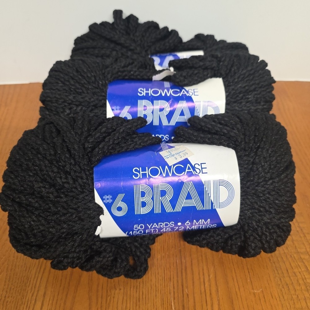 3 Showcase #6 Braid 50 Yards 6 MM Polyolefin Black
