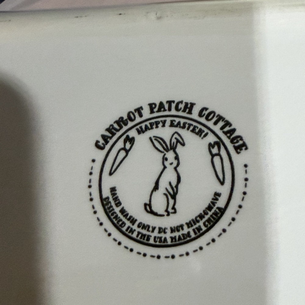 Carrot Patch Cottage Happy Easter Butter Dish 2278m