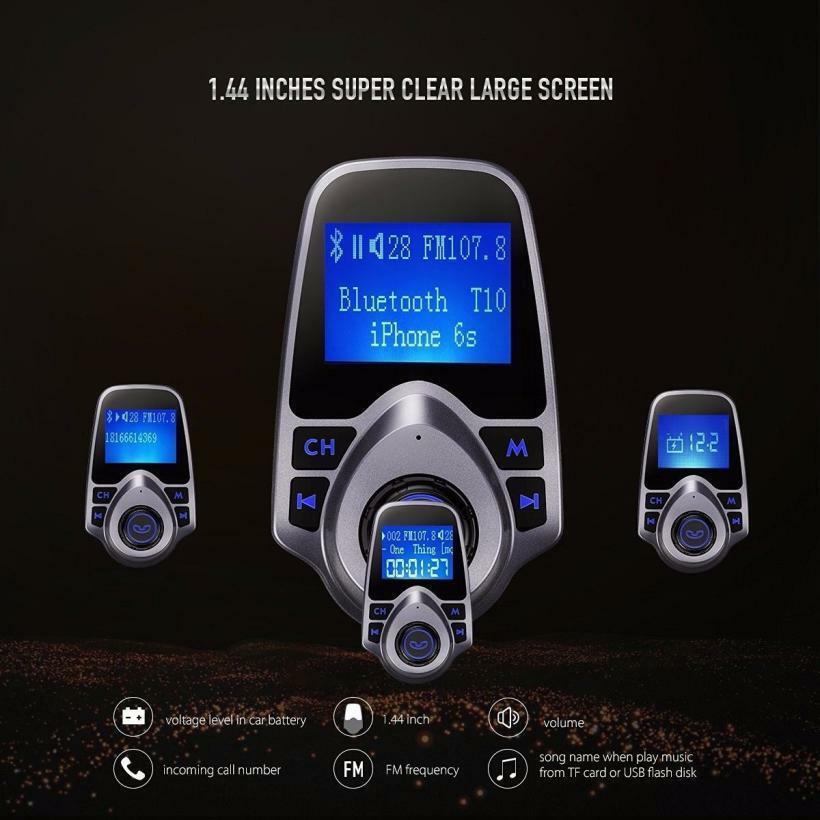 Bluetooth Wireless FM Transmitter Modulator MMC MP3 Player Dual USB Car Charger