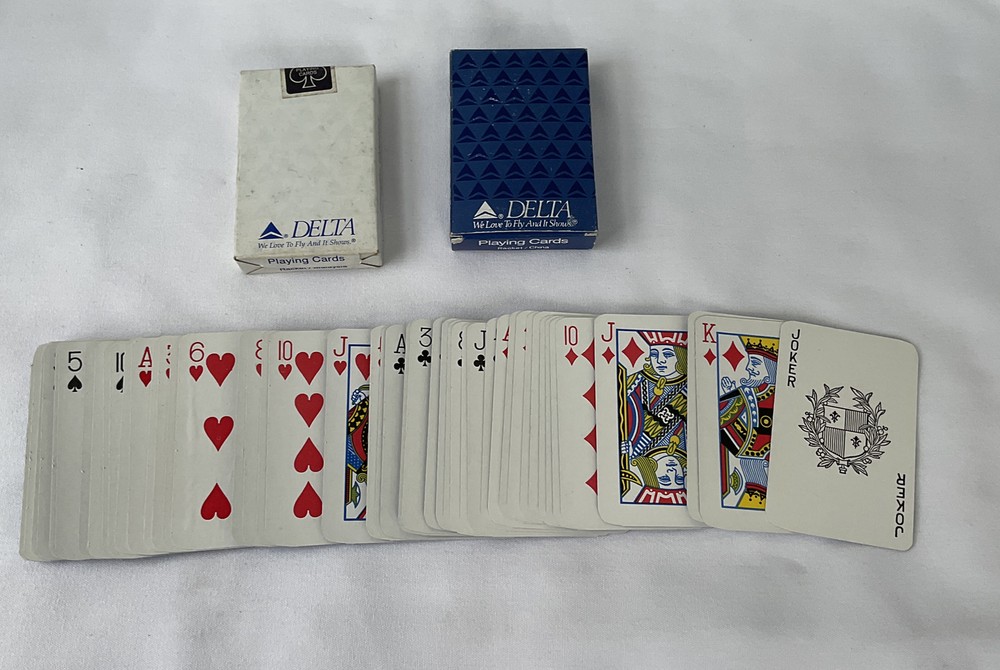 2 - Vintage Delta Airline Playing Cards