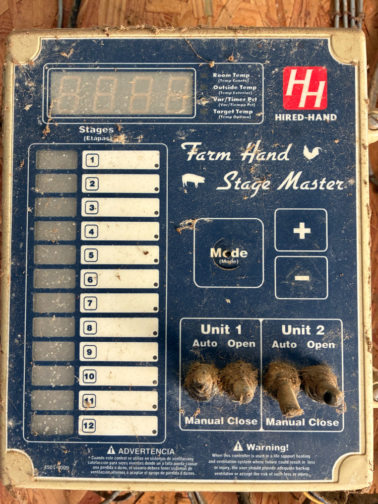 Hired-Hand Farm Hand Stage Master Poultry House Ventilation Controller