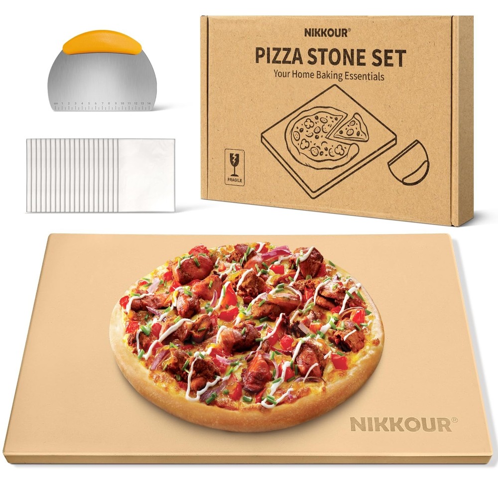22 Inch Extra Large Rectangular Pizza Stone for Oven & Grill, Cordierite Baki...