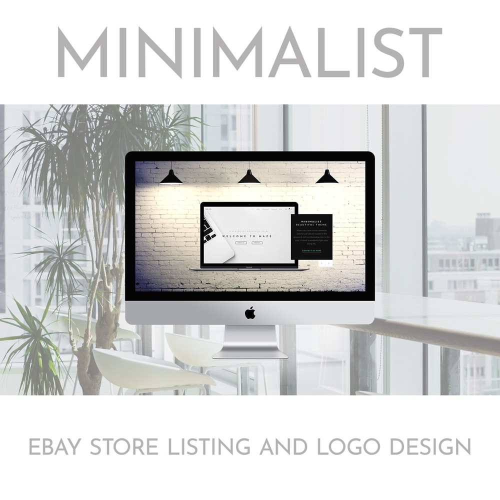 Minimal eBay store and listing HTML template, Logo, banner design