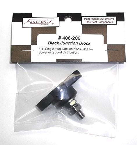 Fastronix Black Single Stud Ground Junction Block 1/4"