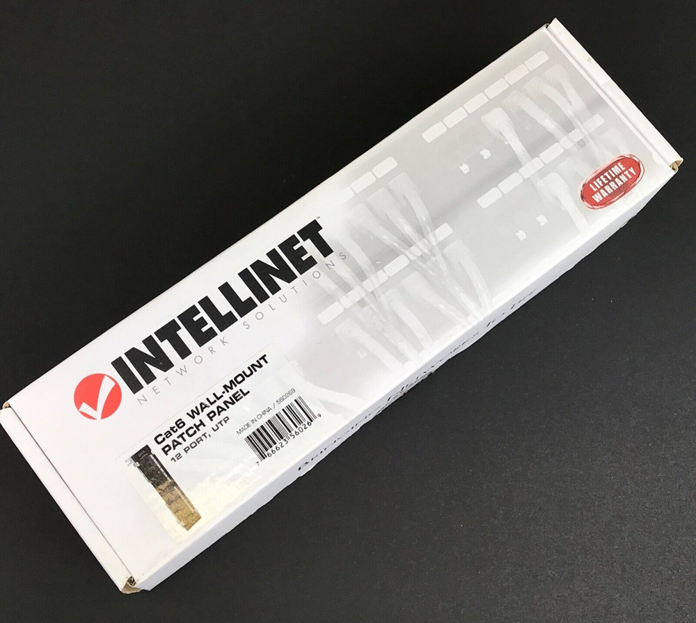 Intellinet Network Solutions 560269 Cat6 Wall-Mount Patch Panel 12 Port UTP