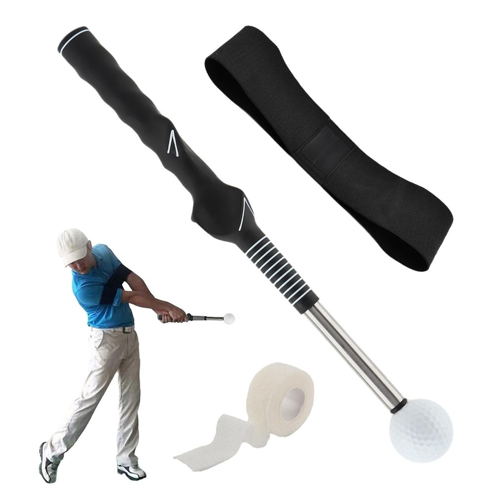 Retractable Golf Swing Training Aid, Golf Grip Trainer & Swing Trainer for Wa...