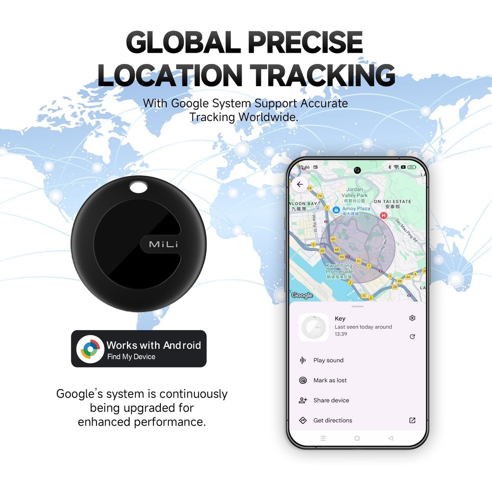 MiTag Bluetooth Tracker for Android, Google Certified Key Finder/Luggage Trac...