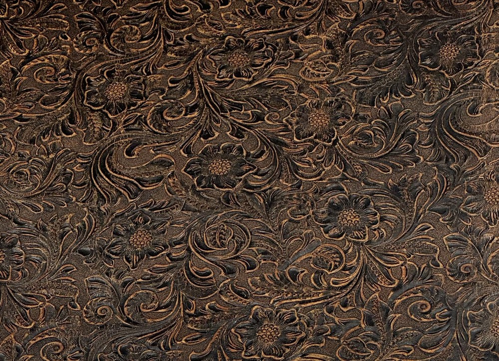 Western Style Bump Texture Geometric Pattern 6"x12", Dark Brown |