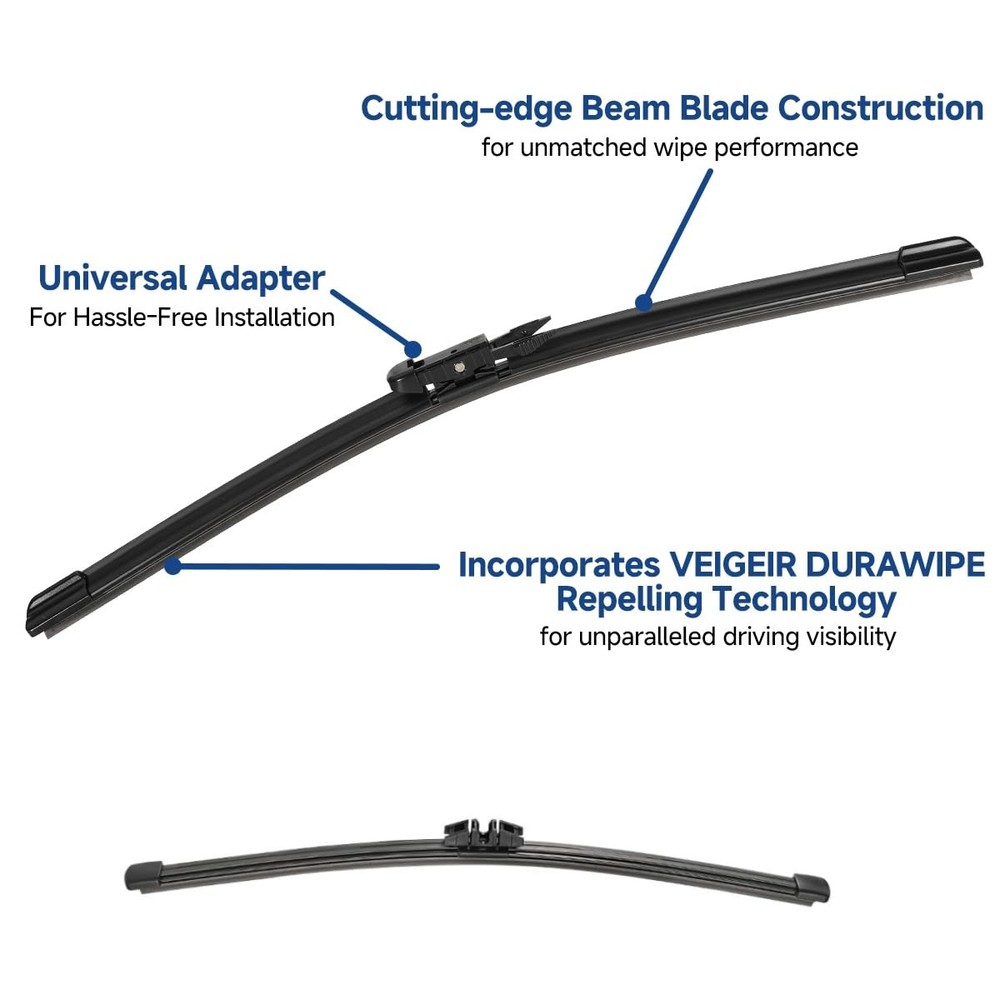 3 Pack Windshield Wiper Blades Compatible with Ford Focus 2012-2018