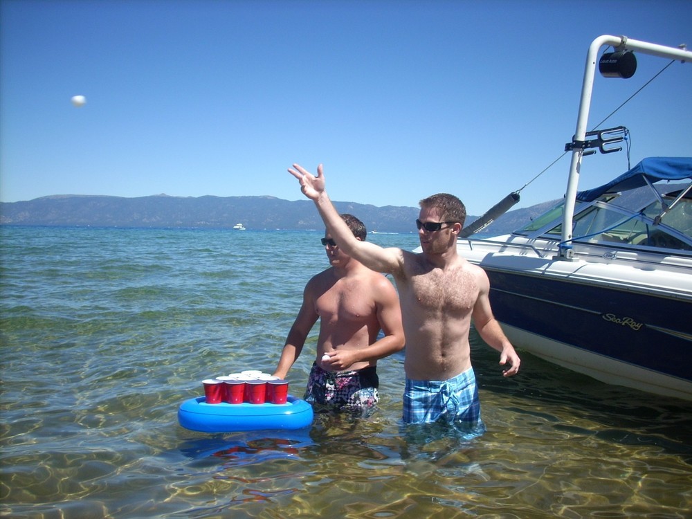 Pool Pong Rack™ Inflatable Beer Pong Rack Set