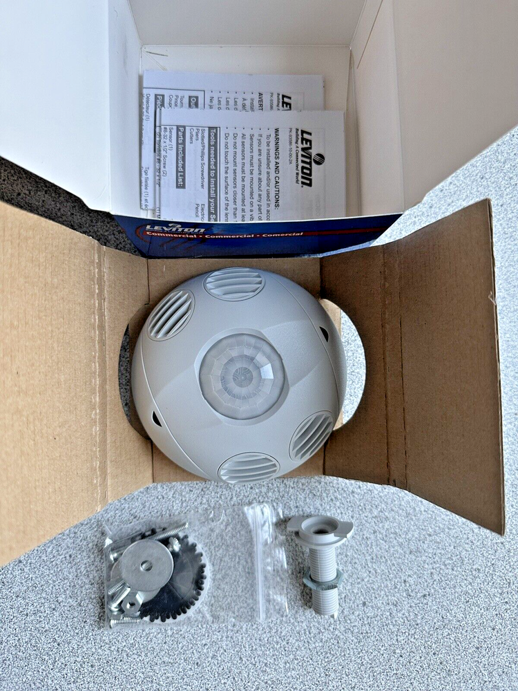 NEW LEVITON OSC10-M0W MULTI-TECHNOLOGY CEILING OCCUPANCY SENSOR WHITE 1000 SQ FT
