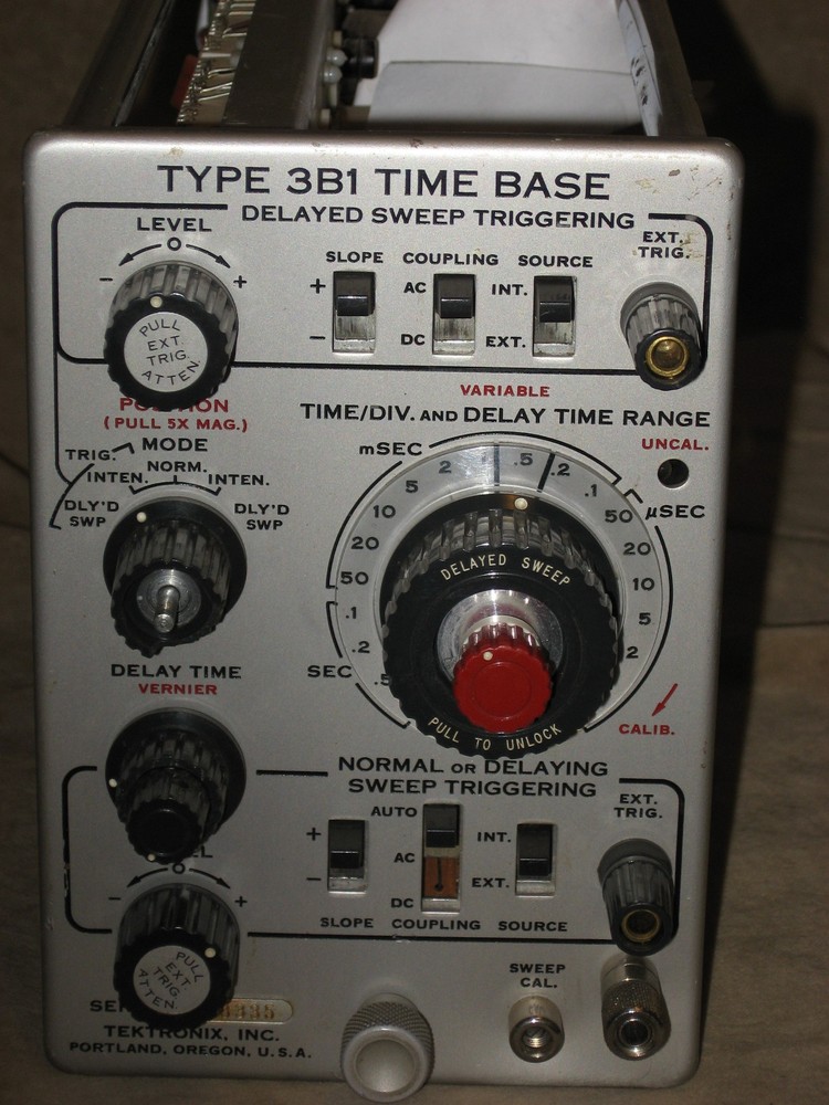 Tektronix Type 3B1 Plug In, Time Base, untested