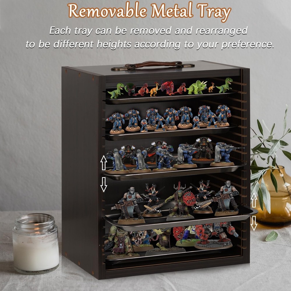 Miniature Display Case Display Cases for Collectibles Miniatures Storage Case...