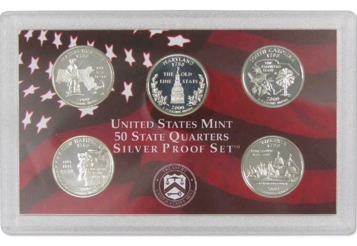 2000 S SILVER Proof Mint Set, Original Government Packaging OGP COA 🔥