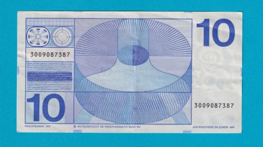 Netherlands - 1968 - 10 Gulden Banknote - From Circulation