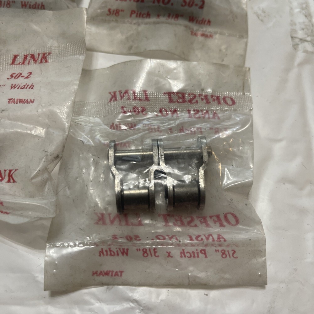 (Qty. 4) ANSI 50-2 OFFSET CHAIN LINKS 5/8” Pitch X 3/8” Width