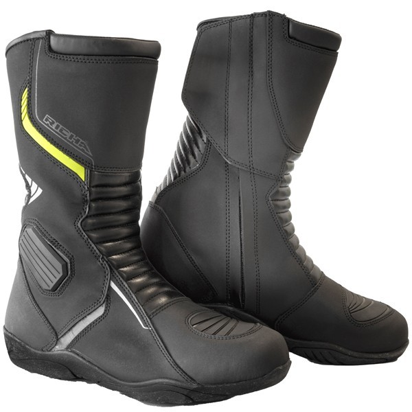 Richa VORTEX Black Touring Waterproof Motorcycle Boots - Size 43