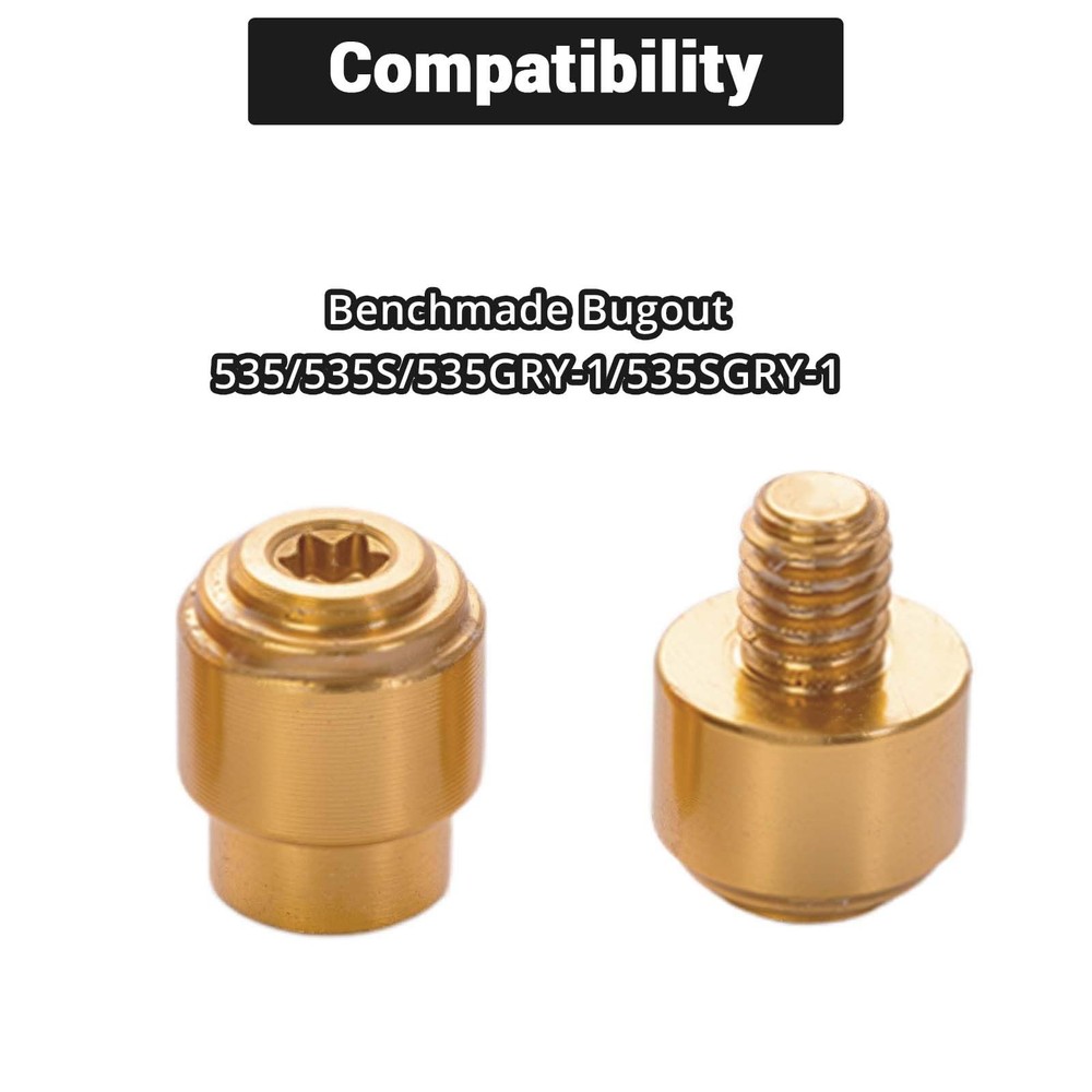 10-Pack Anodized Aluminum Thumb Studs Compatible with Benchmade Bugout gold