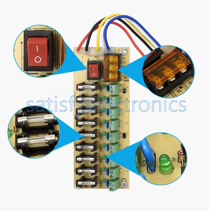 DC power distribution 9-way PCB board terminal block for switching power supply